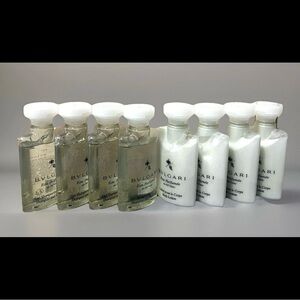 4 Bvlgari Eau Parfumée Au the Blanc white tea shampoo & Shower Gel +4 lotion Nov